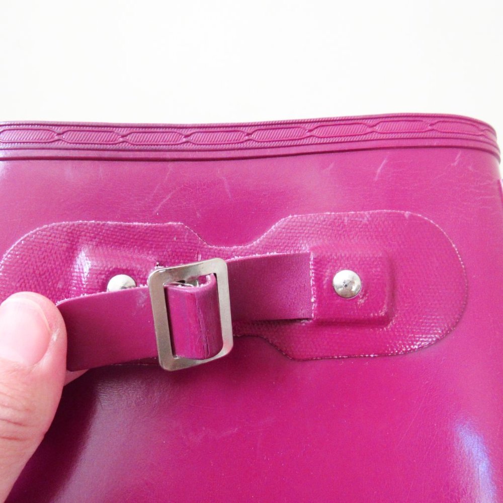 HUNTER Fuchsia Pink Tall Rain Boots- Unisex Women's 10 or Men's 9 *sold as is* - Picture 6 of 14